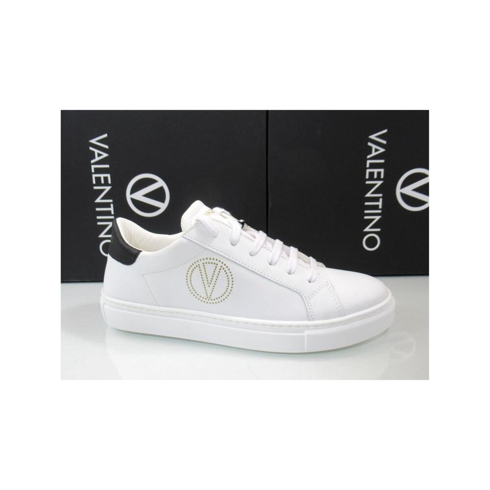 VALENTINO By Mario Valentino Petra Lace Up Logo Sneakers White / Black Size 8